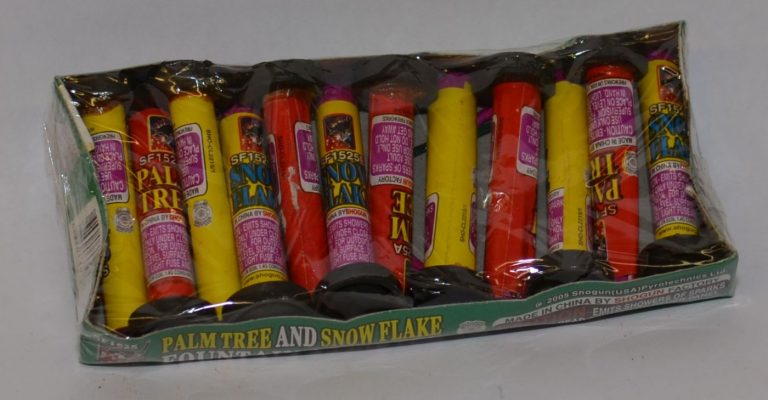 Novelty Fireworks – Palm Tree and Snow Flake Fountain Assorted (1)